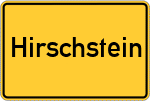 Place name sign Hirschstein