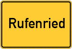 Place name sign Rufenried
