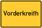Place name sign Vorderkreith