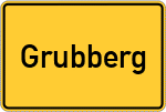 Place name sign Grubberg, Oberpfalz