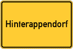 Place name sign Hinterappendorf, Oberpfalz