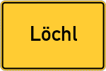Place name sign Löchl, Oberpfalz