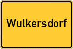 Place name sign Wulkersdorf