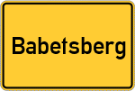 Place name sign Babetsberg