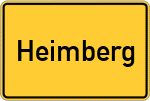 Place name sign Heimberg