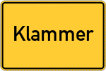 Place name sign Klammer