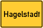 Place name sign Hagelstadt