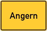 Place name sign Angern