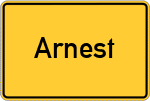 Place name sign Arnest