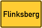 Place name sign Flinksberg
