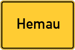 Place name sign Hemau