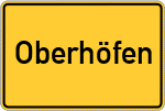 Place name sign Oberhöfen