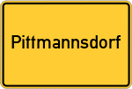 Place name sign Pittmannsdorf