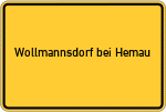 Place name sign Wollmannsdorf bei Hemau