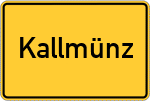 Place name sign Kallmünz