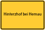 Place name sign Hinterzhof bei Hemau