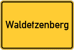Place name sign Waldetzenberg