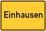 Place name sign Einhausen