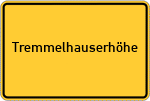 Place name sign Tremmelhauserhöhe