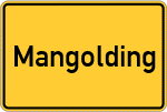 Place name sign Mangolding