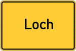 Place name sign Loch, Kreis Regensburg