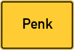Place name sign Penk