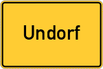 Place name sign Undorf