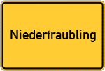 Place name sign Niedertraubling
