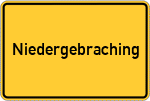 Place name sign Niedergebraching