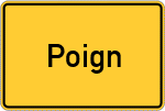Place name sign Poign, Oberpfalz
