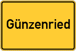 Place name sign Günzenried