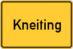 Place name sign Kneiting