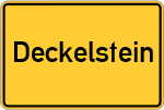 Place name sign Deckelstein