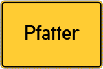 Place name sign Pfatter