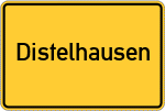 Place name sign Distelhausen, Kreis Regensburg