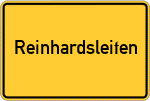 Place name sign Reinhardsleiten, Kreis Regensburg
