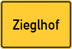 Place name sign Zieglhof, Kreis Regensburg