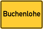 Place name sign Buchenlohe