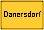 Place name sign Danersdorf