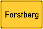 Place name sign Forstberg, Oberpfalz
