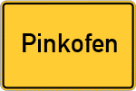 Place name sign Pinkofen