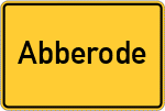 Place name sign Abberode