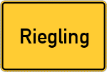 Place name sign Riegling