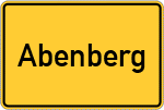 Place name sign Abenberg, Mittelfranken