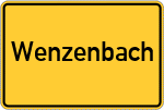Place name sign Wenzenbach