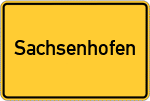 Place name sign Sachsenhofen