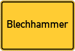 Place name sign Blechhammer