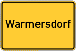 Place name sign Warmersdorf, Oberpfalz