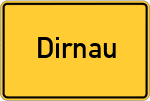 Place name sign Dirnau