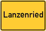 Place name sign Lanzenried